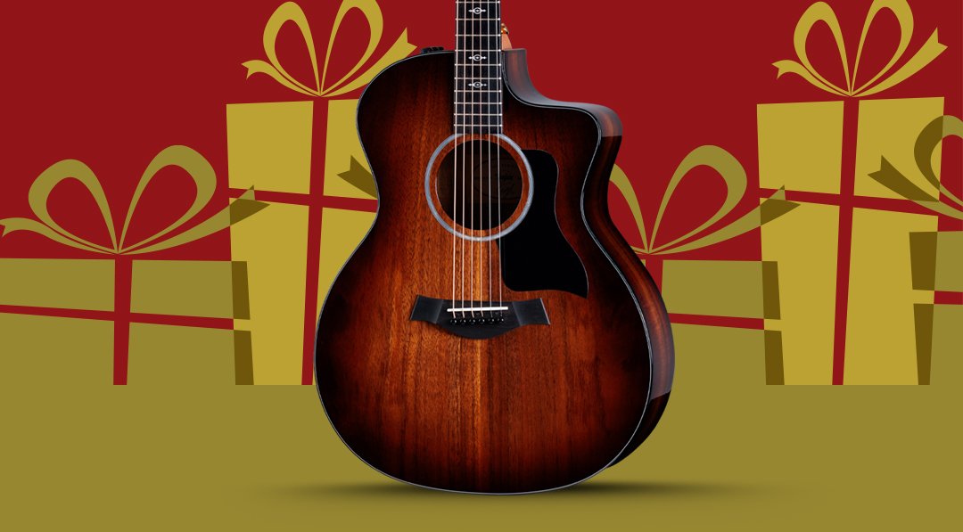 $100 Off Promo Guitar on Background