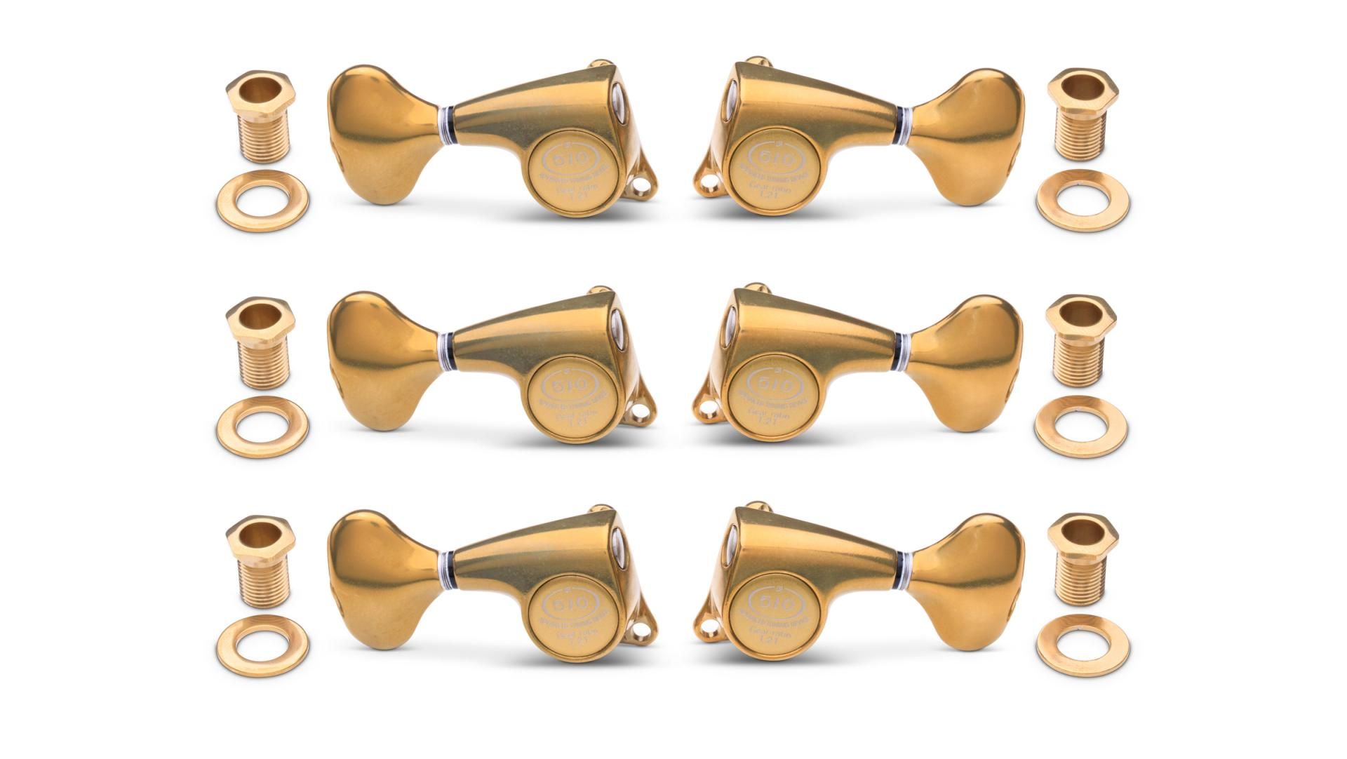 Gotoh Guitar Tuners 1:21 - 6-String, Antique Gold | Taylor Guitars