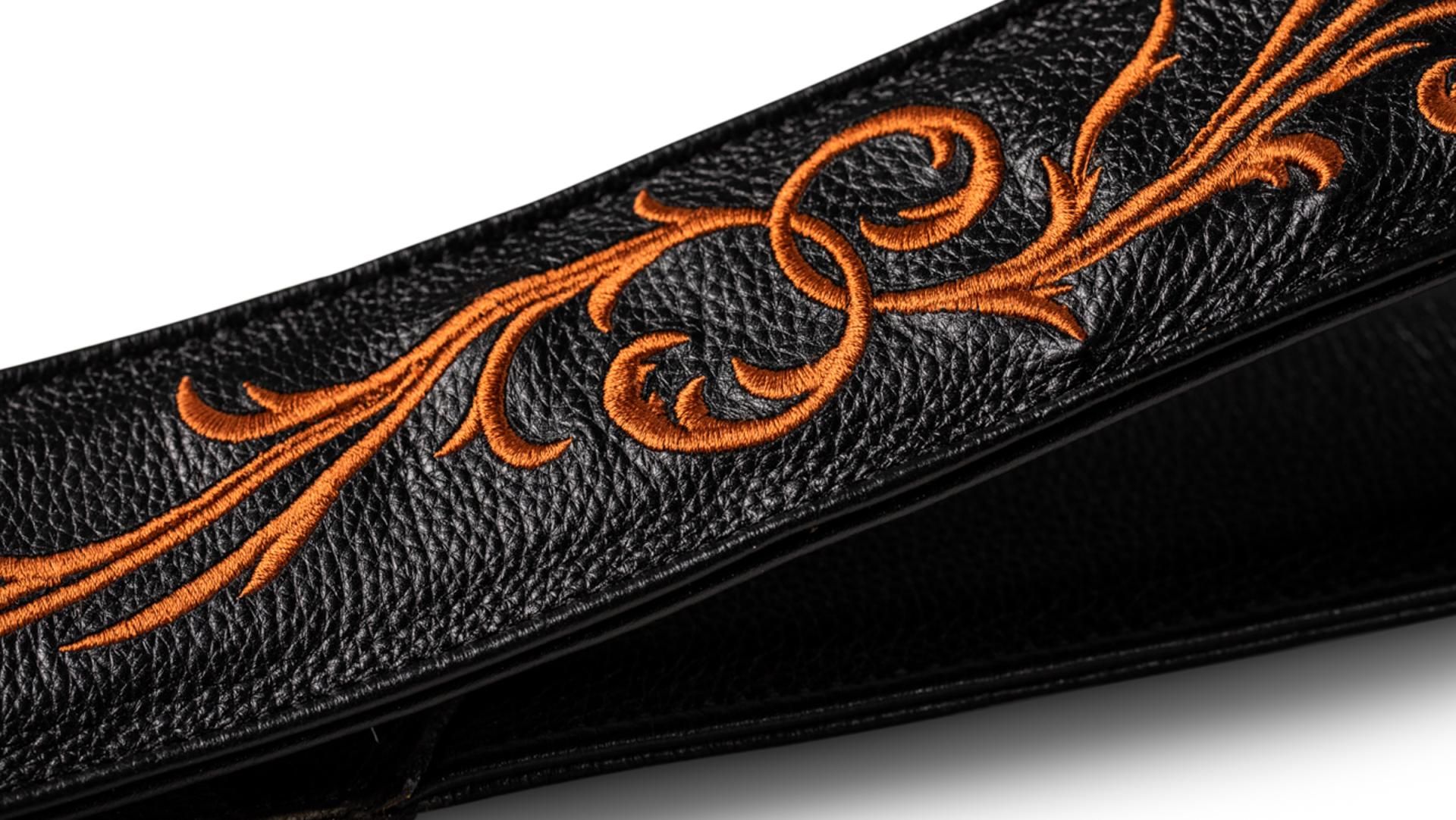 Taylor Nouveau Embroidered Leather Guitar Strap | Taylor Guitars